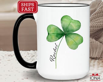 Personalized Shamrock Coffee Mug: Lucky Irish Gift