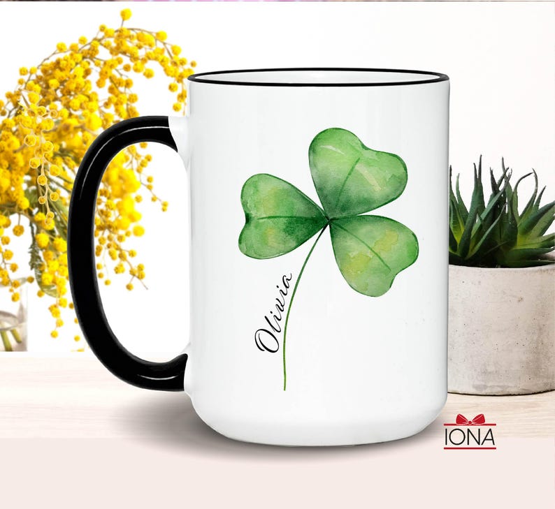 Personalized Shamrock Coffee Mug: Lucky Irish Gift bild 6