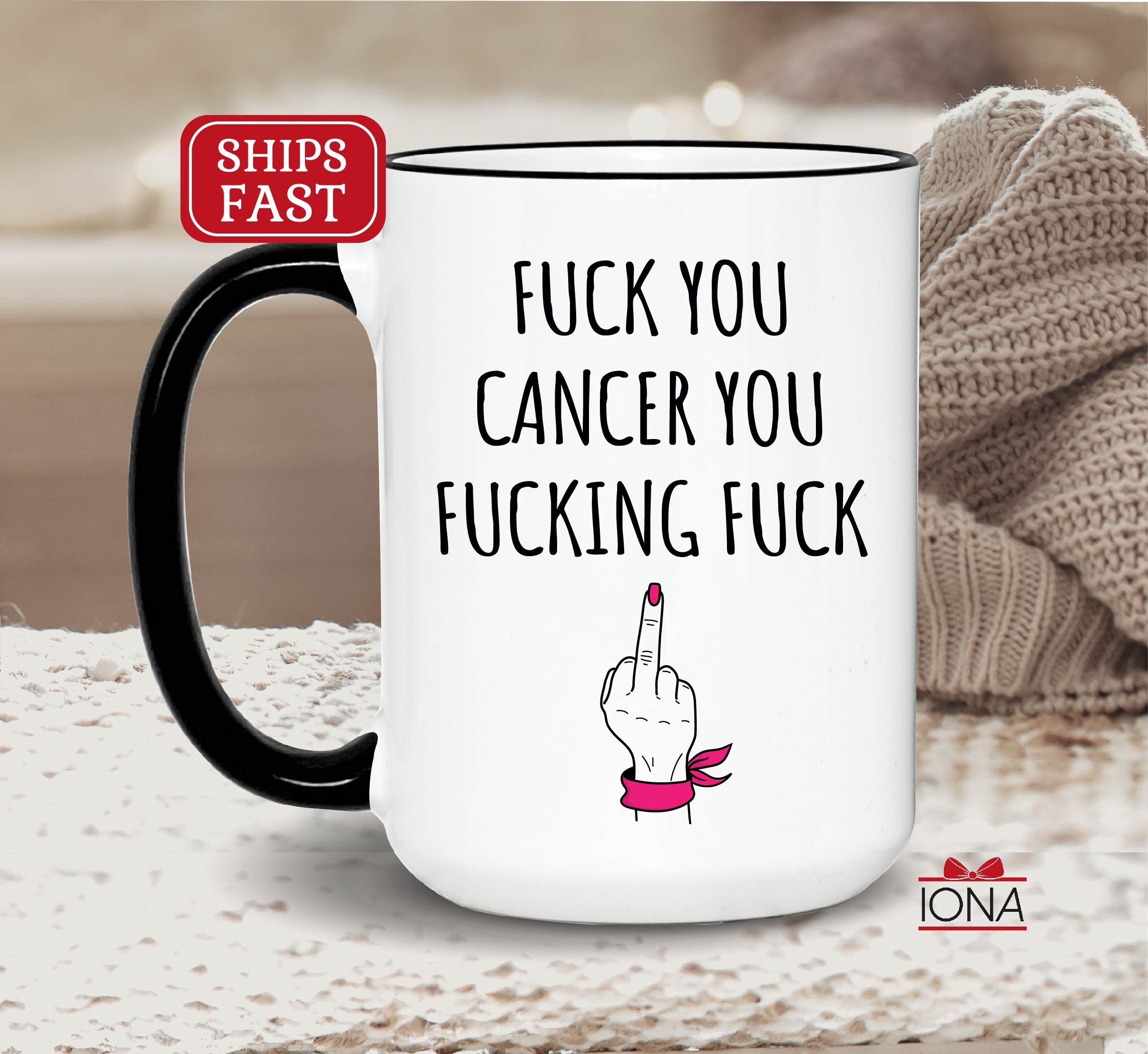 Fuck You Cancer Cancer Survivor Coffee Mugs For Sale