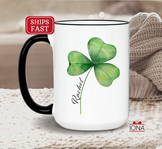 Personalized Shamrock Coffee Mug: Lucky Irish Gift