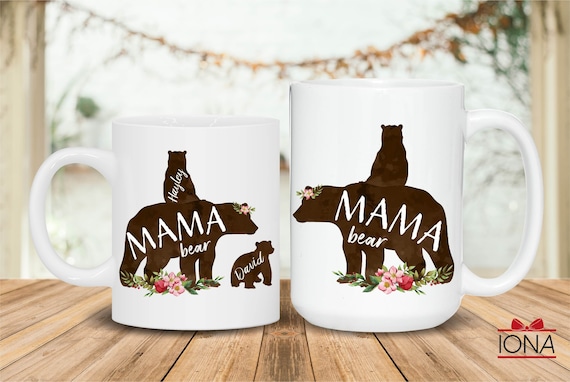 Personalized Mama Bear Coffee Mugs