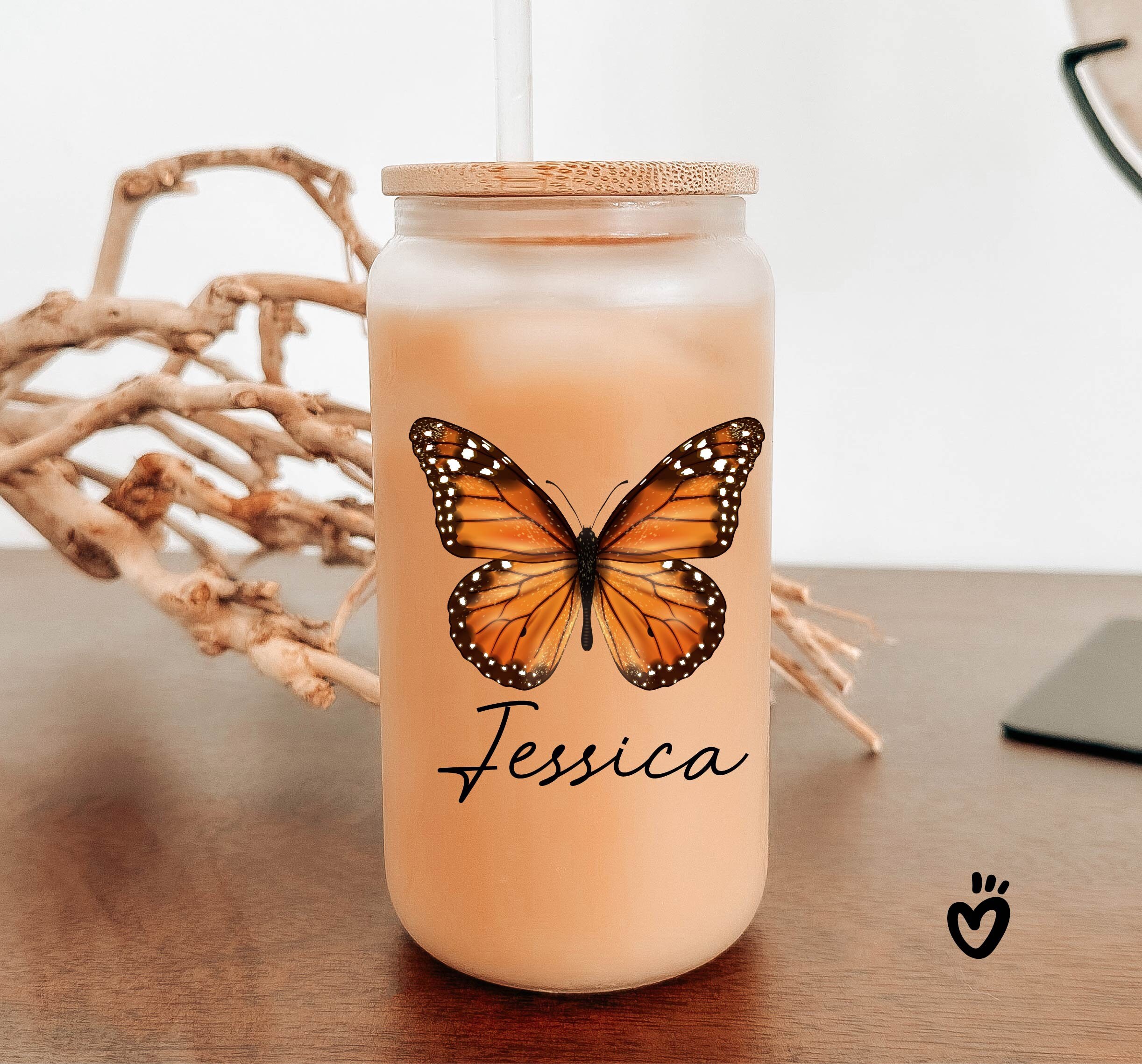 Monarch Butterfly Glass Tea Infuser
