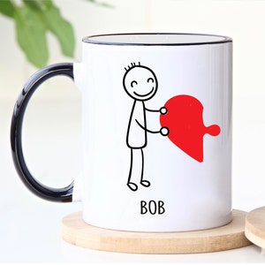 Couple Coffee Mugs, Couple Gift, Girlfriend Gifts, Romantic Gifts for Boyfriend, Custom Couple gift,Funny Gift for him, Valentine Couple Mug image 3