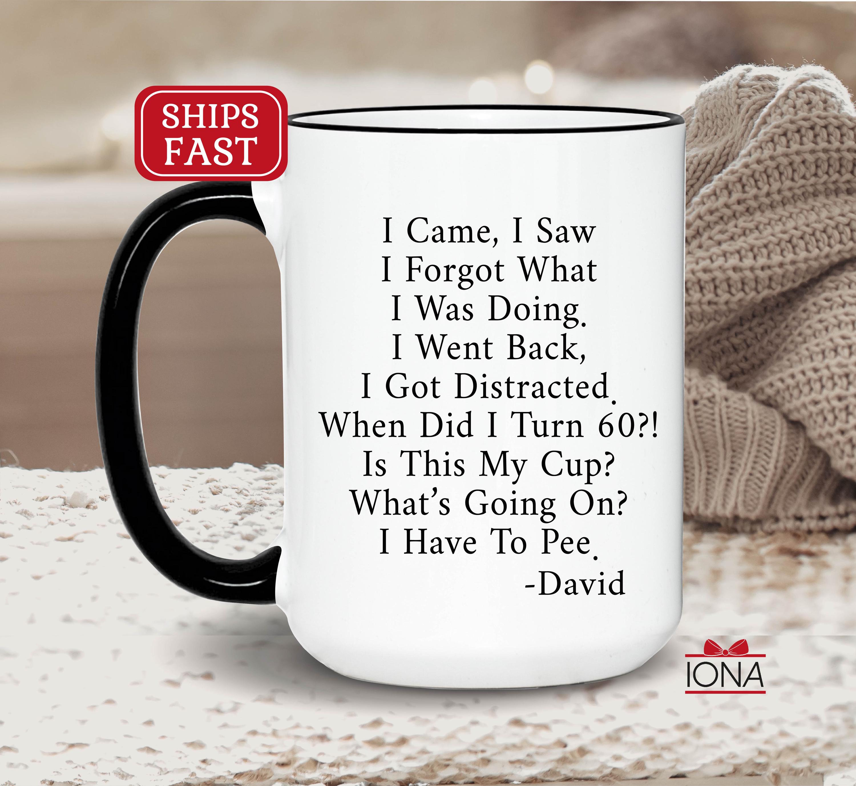 Cadeau 60e anniversaire, tasse à café 60e anniversaire, cadeaux 60e anniversaire pour femme, cadeaux 60e meilleure amie, tasse drôle 60e anniversaire pour homme, tasse à thé