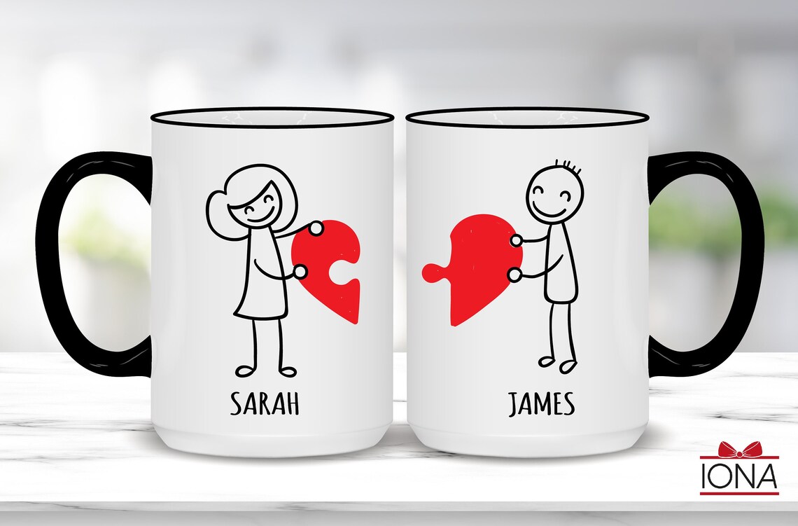 Couple Coffee Mugs Couple Gift Girlfriend Gifts Romantic Etsy