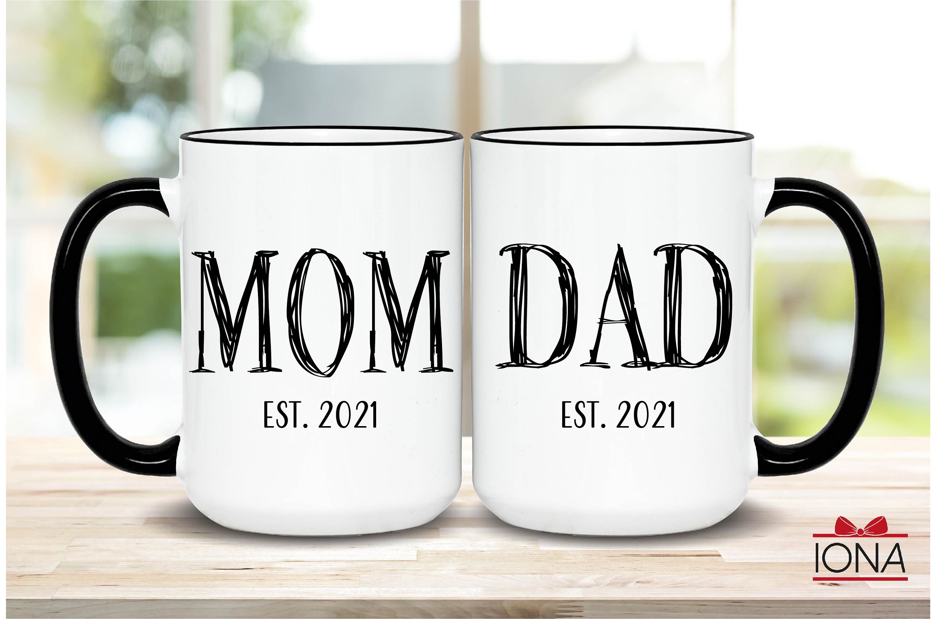 New Mom and Dad Mugs Baby Shower Gift Mom Dad Gift New Mom Etsy