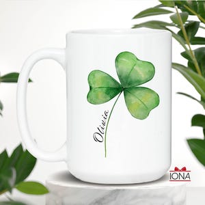 Personalized Shamrock Coffee Mug: Lucky Irish Gift bild 5