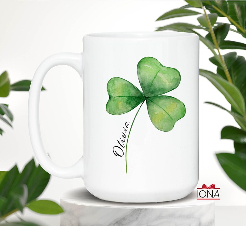 Personalized Shamrock Coffee Mug: Lucky Irish Gift bild 5