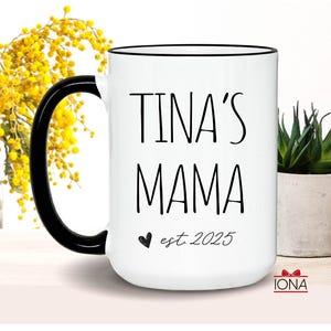 Taza para mamá, ideas de regalo para mamá primeriza, regalo para nuevos padres, taza de café para mamá, taza de café personalizada, idea de regalo personalizada para el Día de la Madre imagen 5