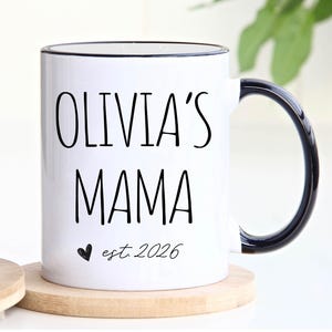 Taza para mamá, ideas de regalo para mamá primeriza, regalo para nuevos padres, taza de café para mamá, taza de café personalizada, idea de regalo personalizada para el Día de la Madre imagen 9