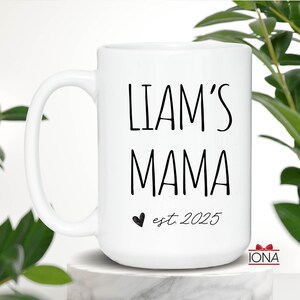 Taza para mamá, ideas de regalo para mamá primeriza, regalo para nuevos padres, taza de café para mamá, taza de café personalizada, idea de regalo personalizada para el Día de la Madre imagen 8