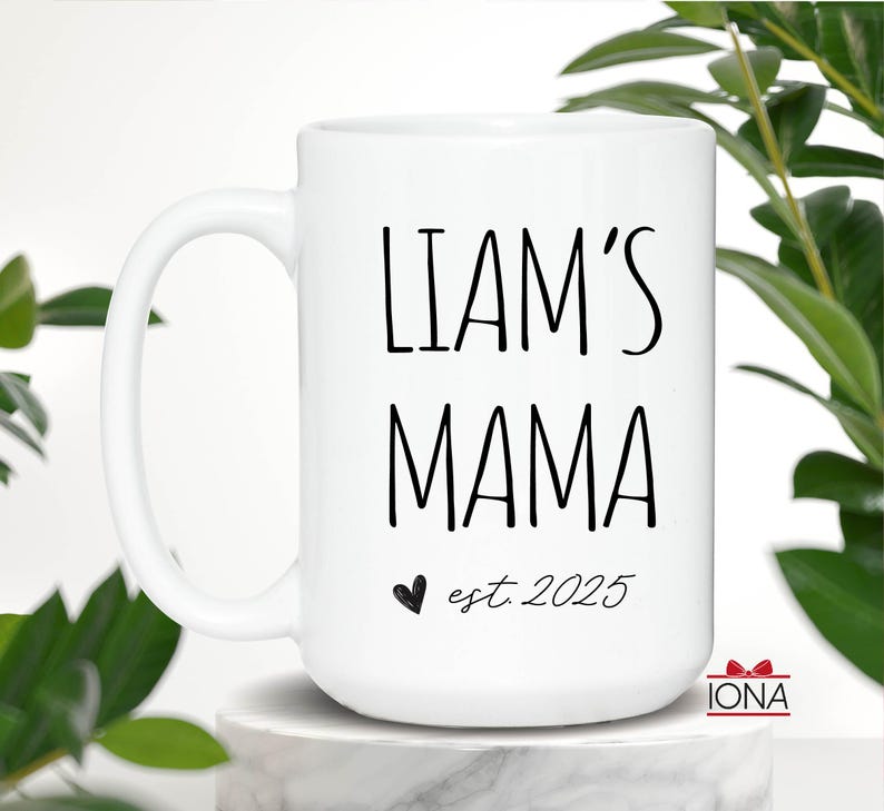 Taza para mamá, ideas de regalo para mamá primeriza, regalo para nuevos padres, taza de café para mamá, taza de café personalizada, idea de regalo personalizada para el Día de la Madre imagen 8