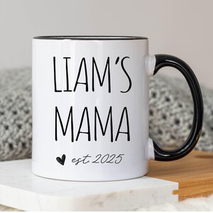 Taza para mamá, ideas de regalo para mamá primeriza, regalo para nuevos padres, taza de café para mamá, taza de café personalizada, idea de regalo personalizada para el Día de la Madre imagen 7