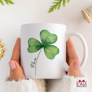 Personalized Shamrock Coffee Mug: Lucky Irish Gift bild 2