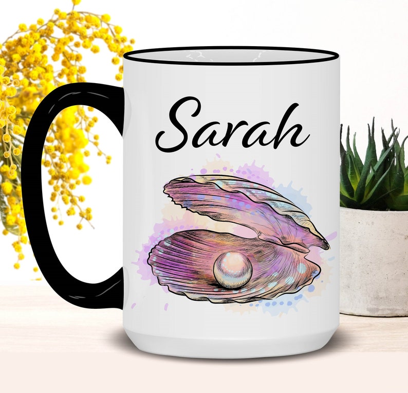 Oyster Pearl Mug Gift for Women Pearl Coffee Cup Custom Etsy