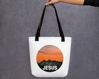 Jesus Tote Bag, Christian Tote Bag, Cloth Tote Bag, Art Bag, Shopping Bag, Tote Bag.