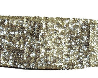 Pailletten Cummerbund Riem ZILVER