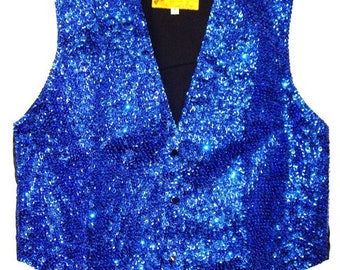 Sequin Vest ROYAL BLUE