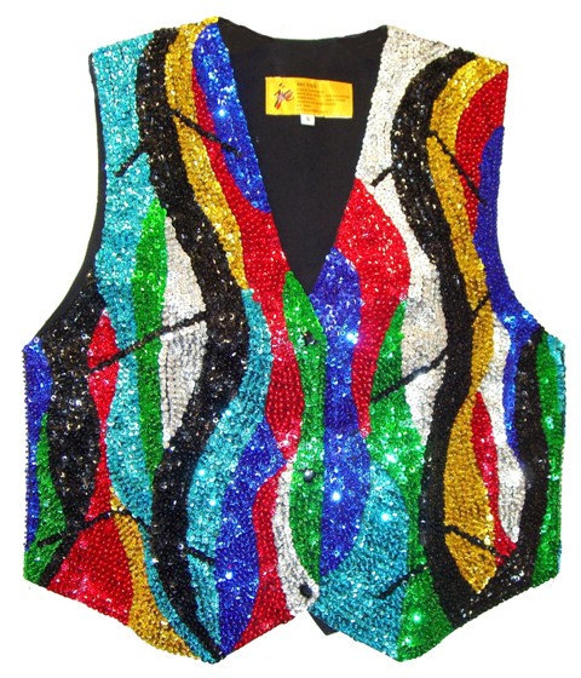 Gilet Con Paillettes Per Bambini Unisex - Hip Hop, Teatro, Danza, Feste (7-14 Anni) - Foto 12