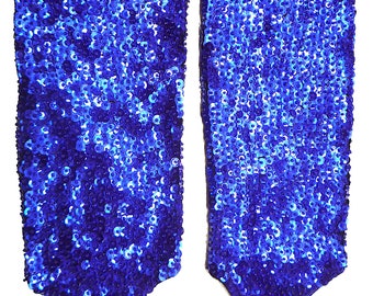 Sequin Elbow Gloves ROYAL BLUE