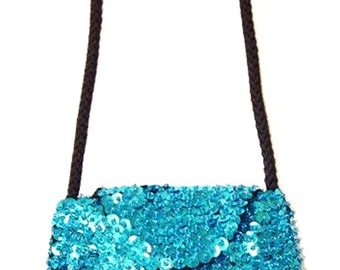 Porte-monnaie à sequins TURQUOISE