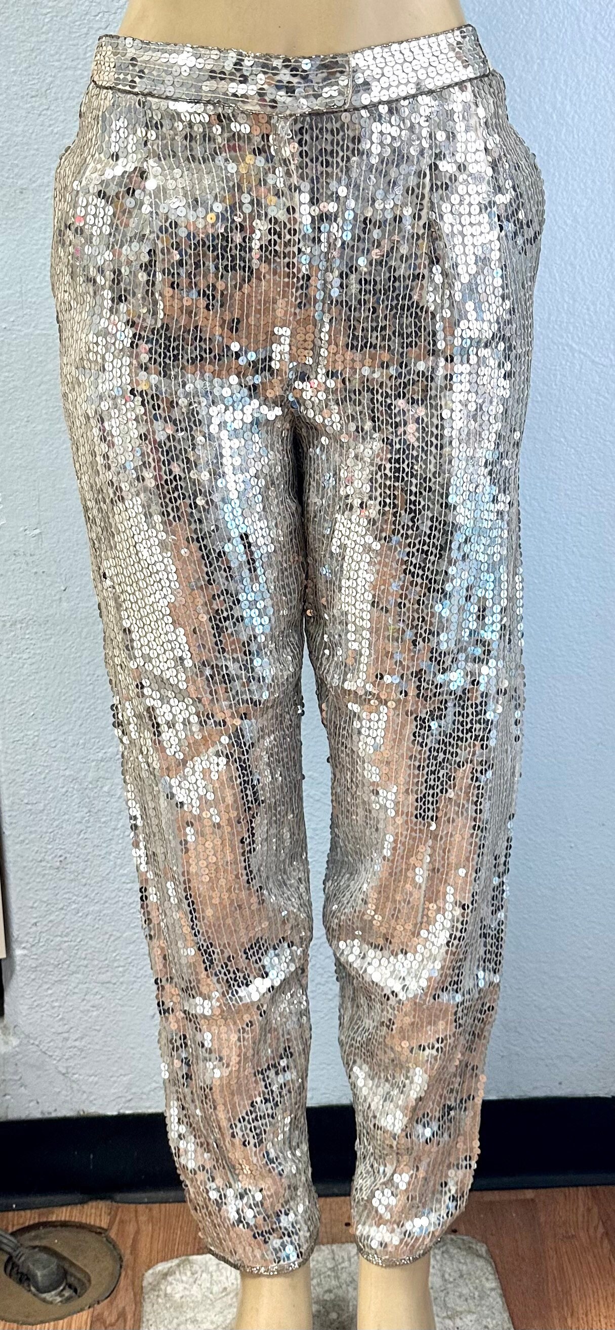 Buy Silver Sequin Pants Online In India - Etsy India