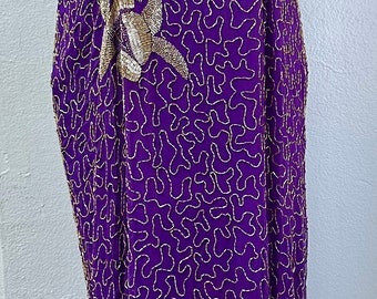 Sequin Glam Vintage Purple Dress