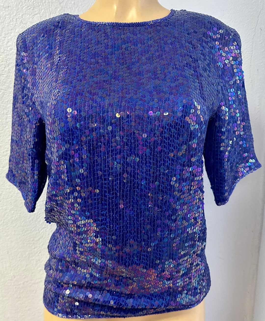 royal blue sparkly tops