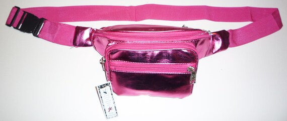 Metallic PVC Fanny Pack Fushia Hot Pink Etsy