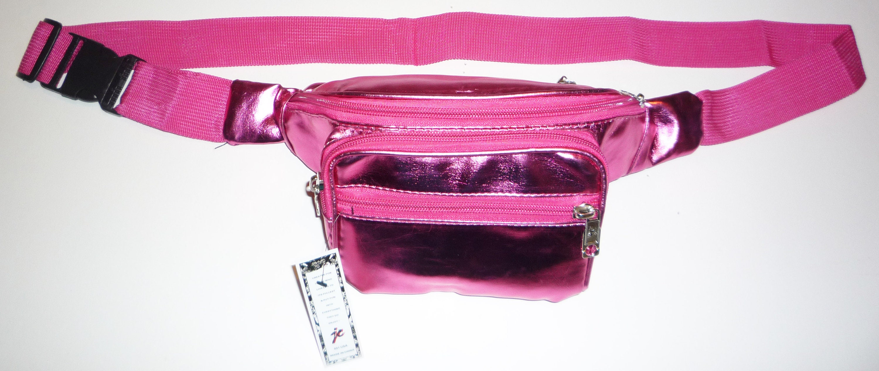 Pink metallic cheap fanny pack