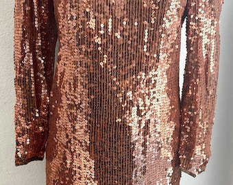 Sequin Dress Copper