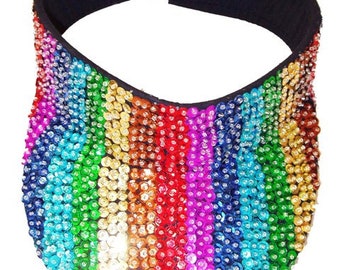 Sequin Sun Visor RAINBOW