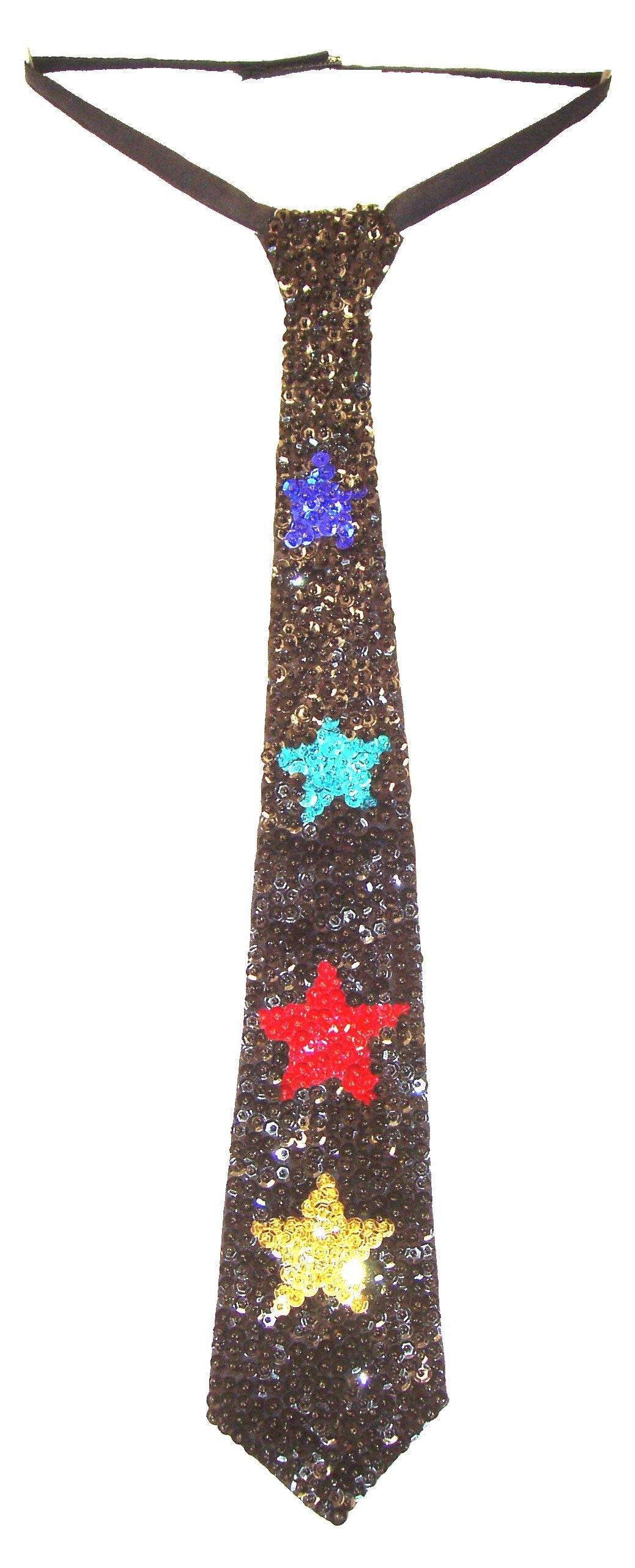 sequin neck tie