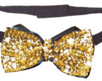 Sequin Bow Tie GOLD Adult Unisex