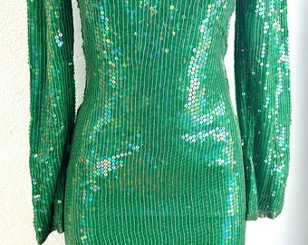 Sequin Evening Dress GREEN