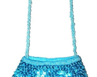 Sequin Coin Purse TURQUOISE