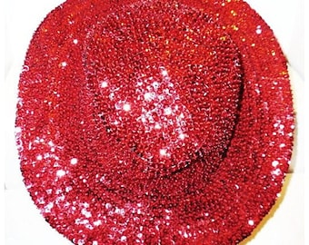 Sequin Cowboy/Cowgirl Hat RED