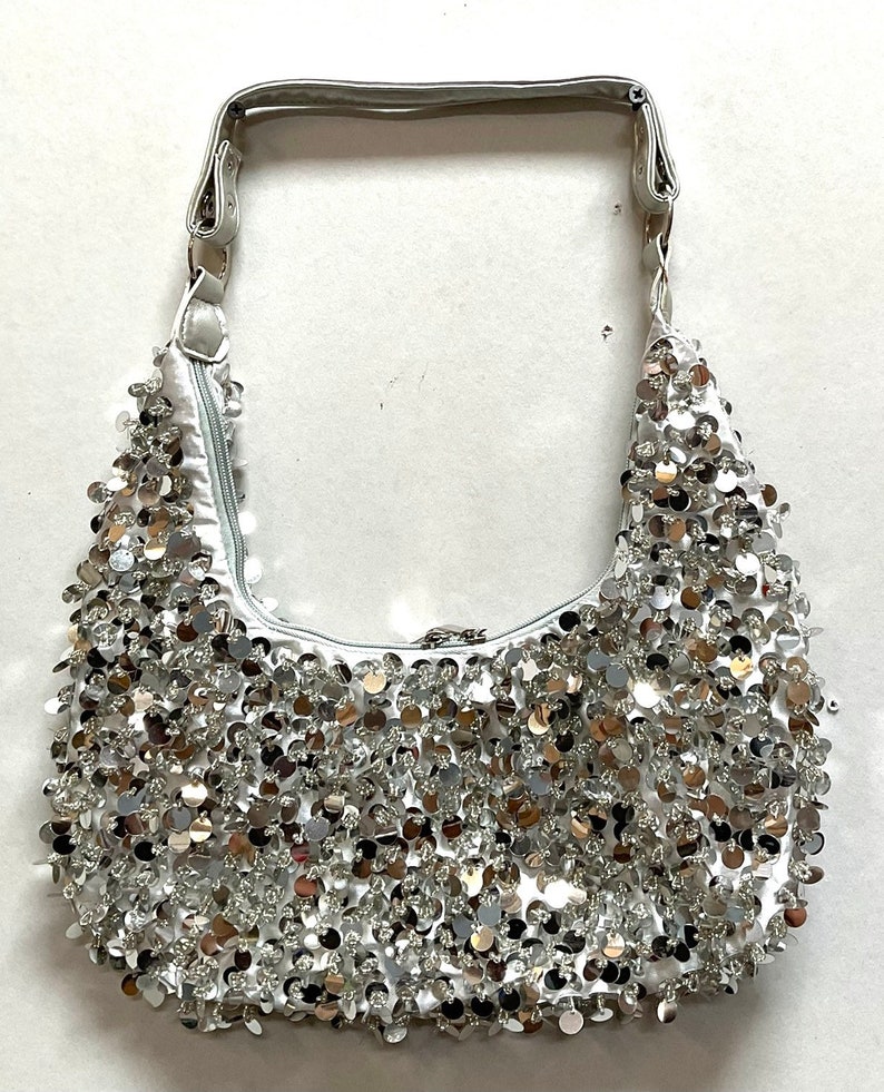 Sequin Handbag Silver image 1