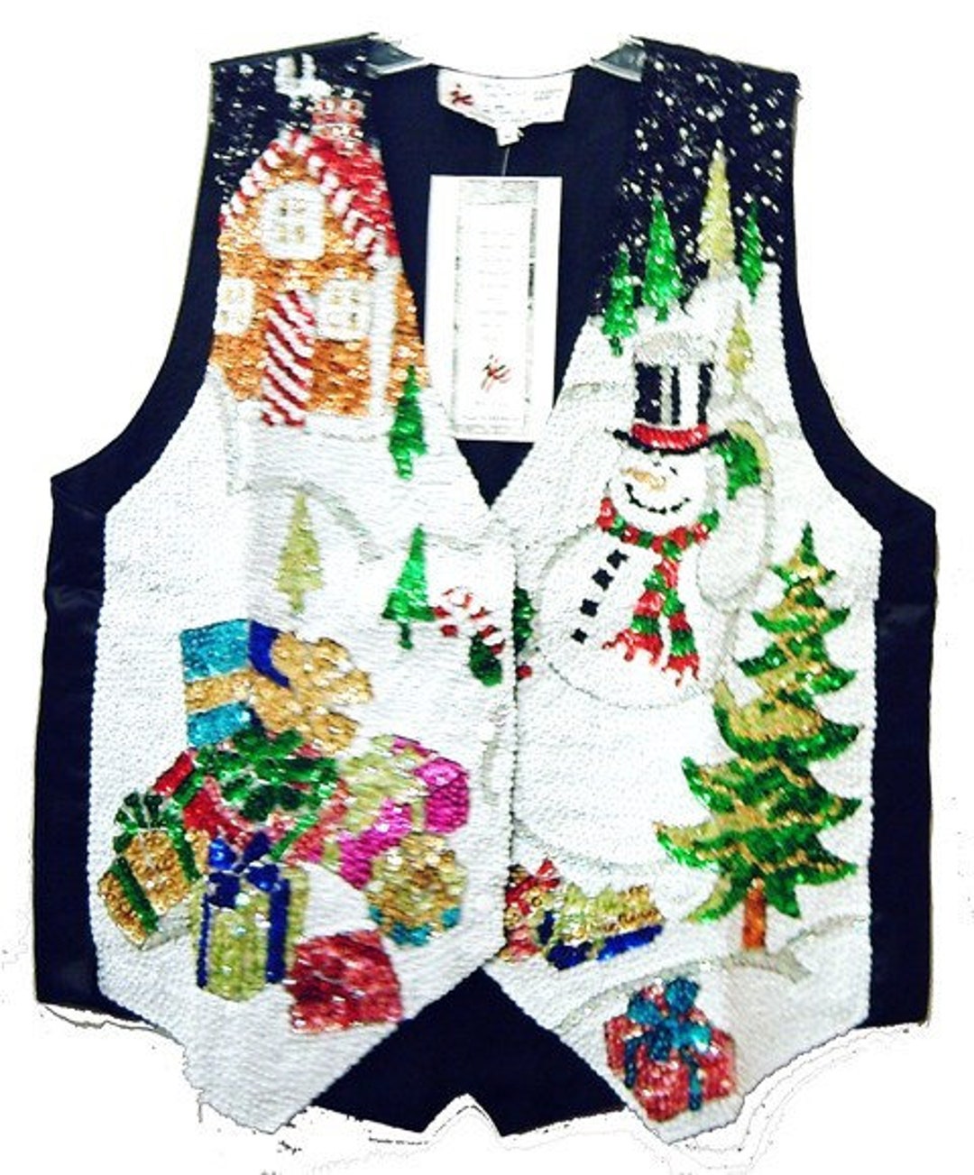 Snowfall Sequin Knit Vest main image 1