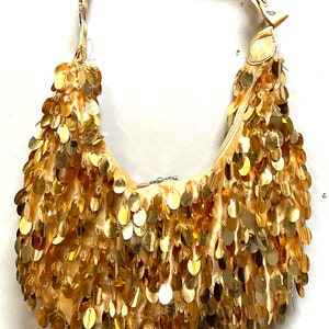 Gold sequin hotsell purse