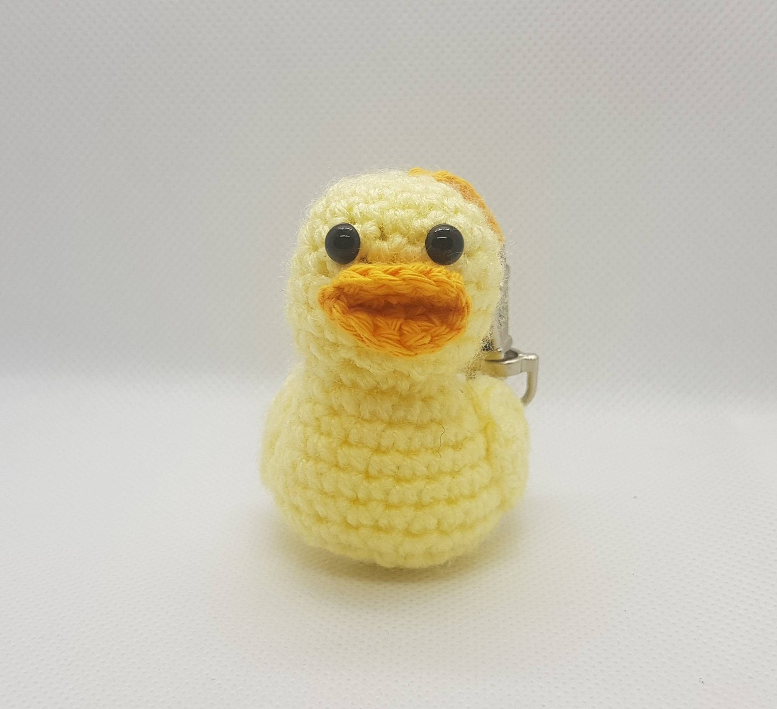 Crochet cute rubber duck keychain keyring charm Etsy