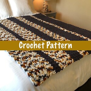 Crochet Pattern | Fade-away Blanket Pattern | Chunky Blanket Pattern |  Beginner PDF Crochet Pattern