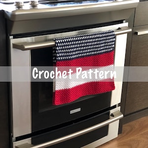 Americana Crochet Hand Towel Pattern: Beginner PDF