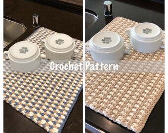 Woven Look Drying Mat Pattern, Drying Mat, Produce Drying Mat, Beginner PDF Pattern