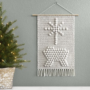 Crochet Christ is Born Wall Hanging Pattern • Christmas Nativity Wall Hanging • Baby Jesus Holiday Decor • Wall Hanging Crochet Pattern