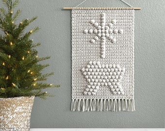 Crochet Christ is Born Wall Hanging Pattern • Christmas Nativity Wall Hanging • Baby Jesus Holiday Decor • Wall Hanging Crochet Pattern