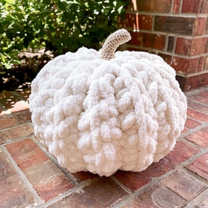 Crochet Chunky Pumpkin Pillow Pattern • Soft Big Pumpkin Pattern Pillow Throw • Fall Crochet Pattern