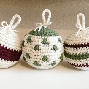 Crochet Dough Bowl Pattern with Ornaments Ornament Balls Christmas Decor Crochet Ornament Pattern PDF pattern Crochet Basket Pattern image 4