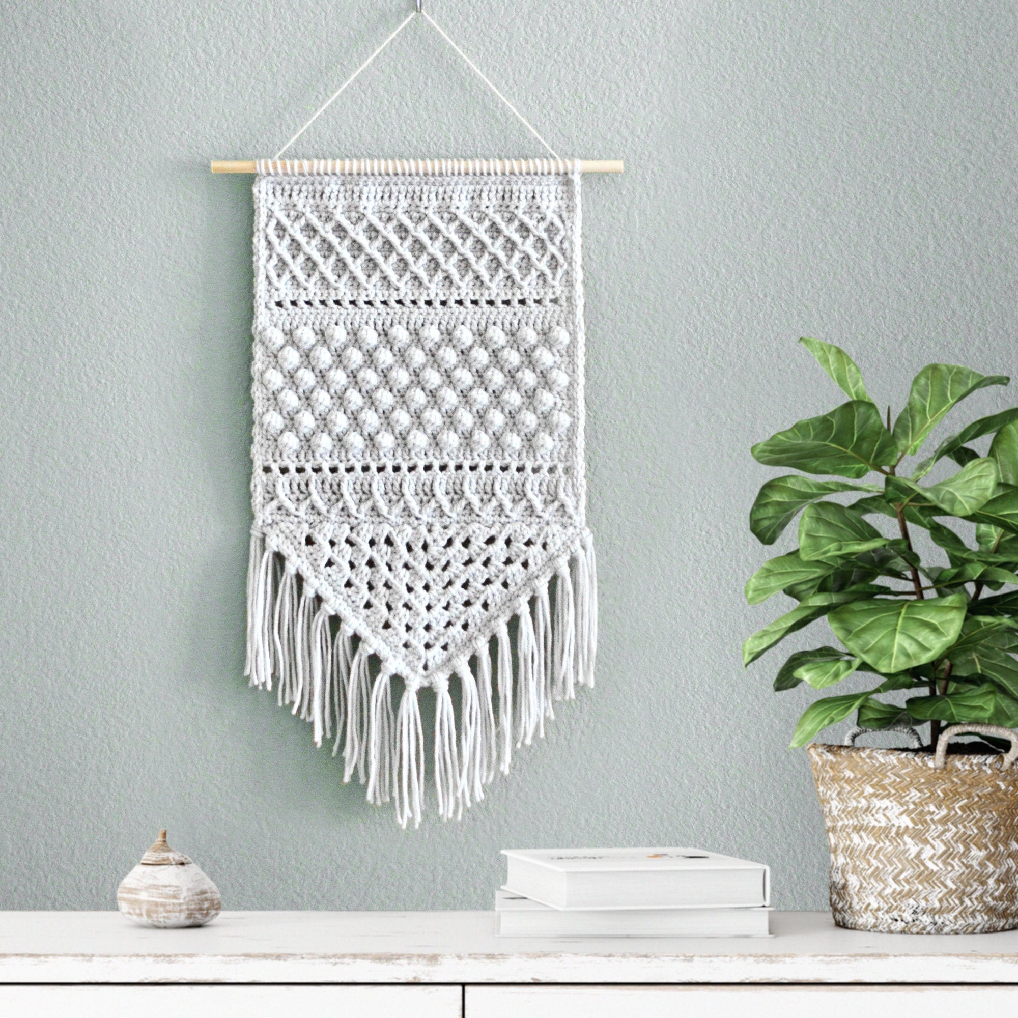 Crochet Wall Hanging Pattern Macrochet Wall Hanging PDF Etsy
