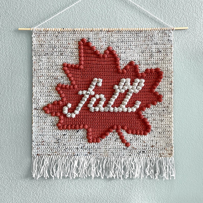 Crochet Fall Leaf Wall Hanging Pattern Fall Leaves Pattern Etsy